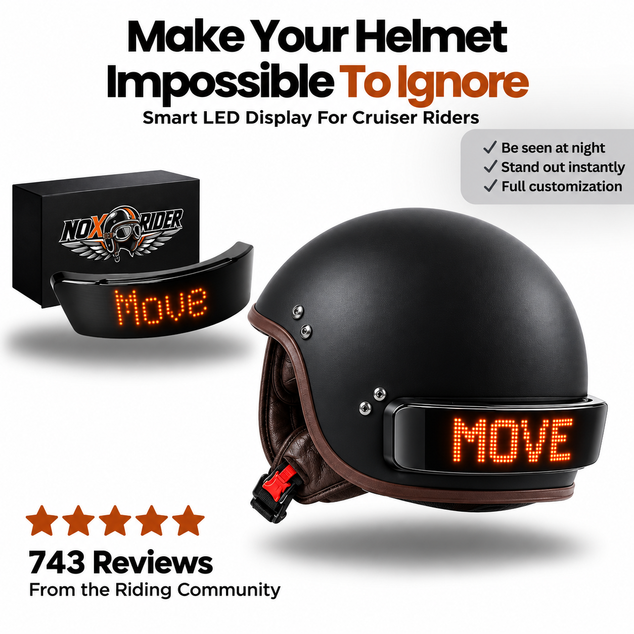 NoxRider Custom LED Helmet Display – Noxrider
